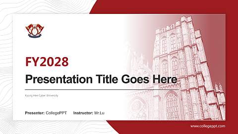 Kyung Hee Cyber University Academic Presentation/Research Findings Report PPT Template