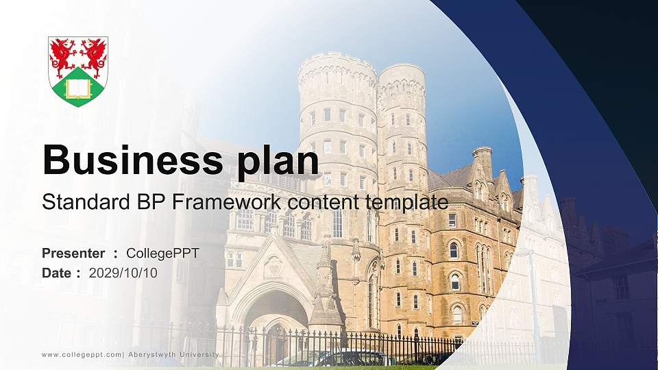 Aberystwyth University Competition/Entrepreneurship Contest PPT Template16:9 ratio PPT effect preview image