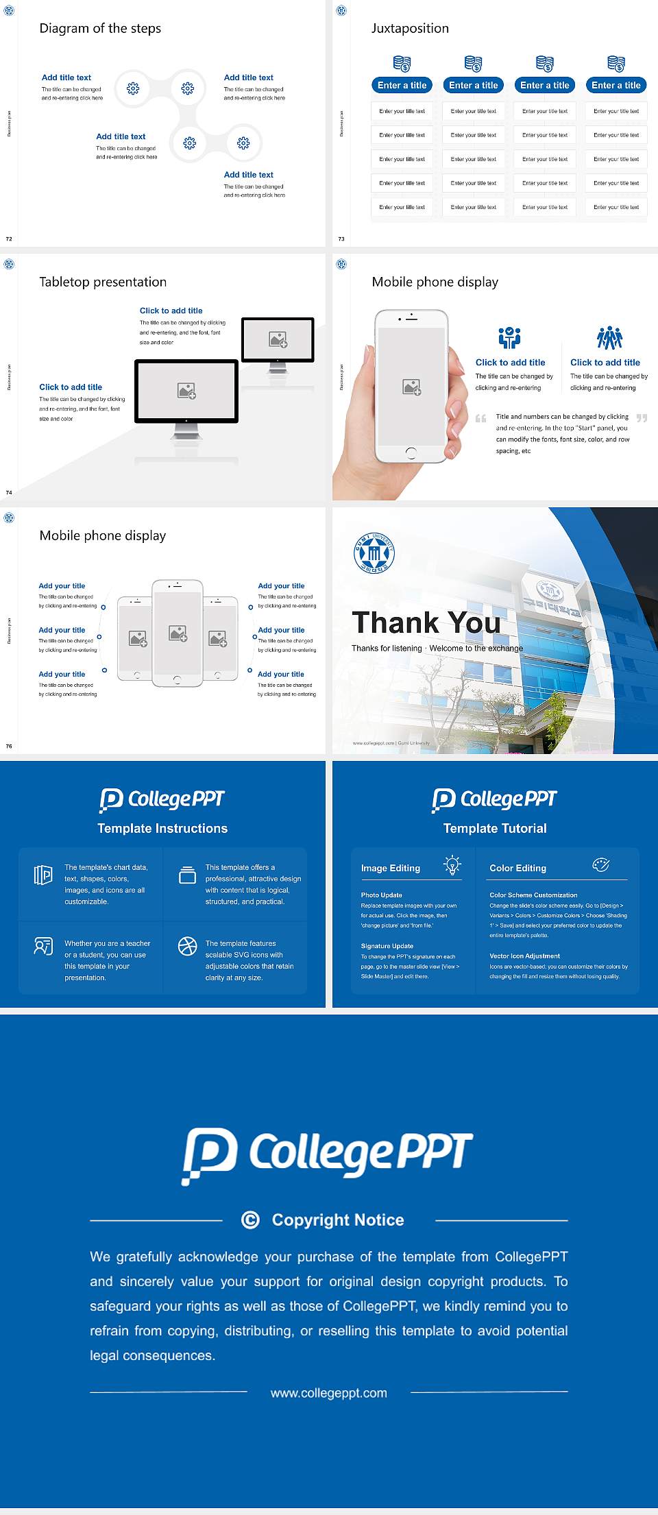 Gumi University Competition/Entrepreneurship Contest PPT Template4:3 ratio PPT effect preview image9