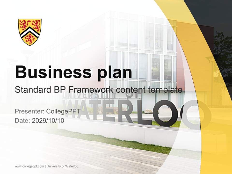 University of Waterloo Competition/Entrepreneurship Contest PPT Template4:3 ratio PPT effect preview image9