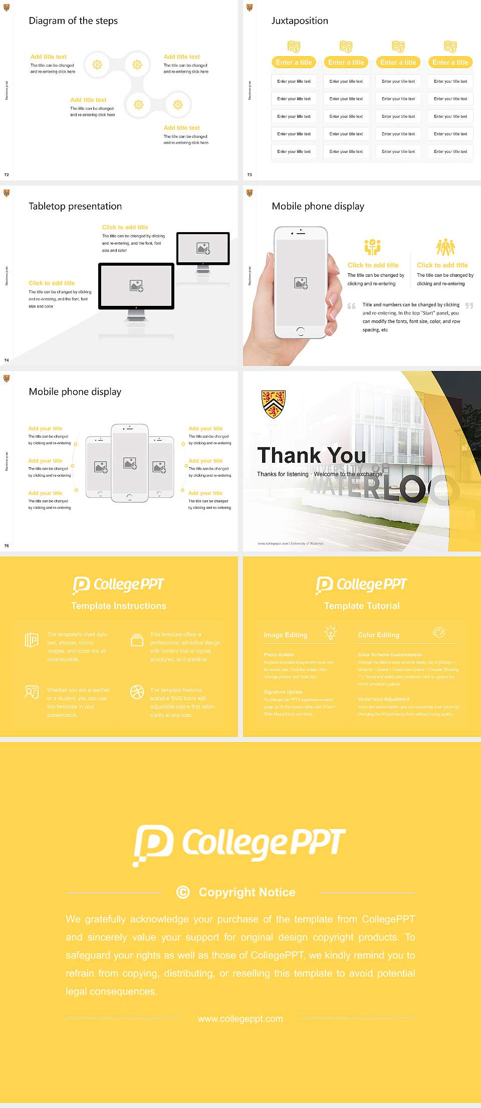 University of Waterloo Competition/Entrepreneurship Contest PPT Template4:3 ratio PPT effect preview image9