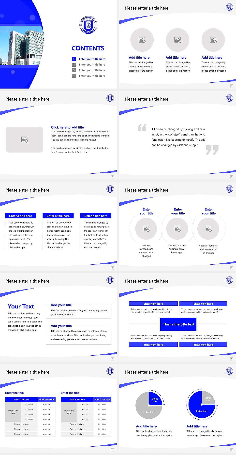 Kangnam University Course/Courseware Creation PPT Template4:3 ratio PPT effect preview image2