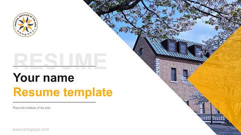 Paekche Institute of the Arts Resume PPT Template