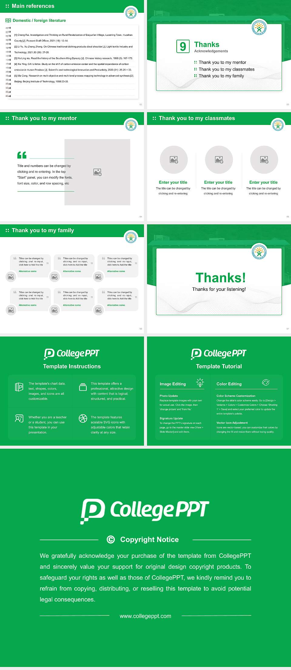 Kunjang University College Graduation Thesis Defense PPT Template4:3 ratio PPT effect preview image7