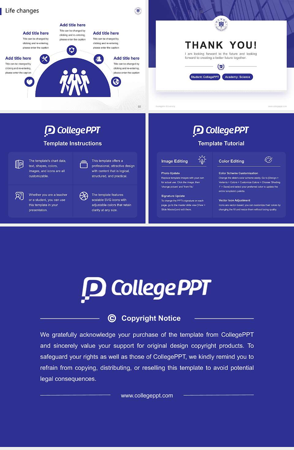 Kwangshin University National Scholarship Defense PPT Template4:3 ratio PPT effect preview image4