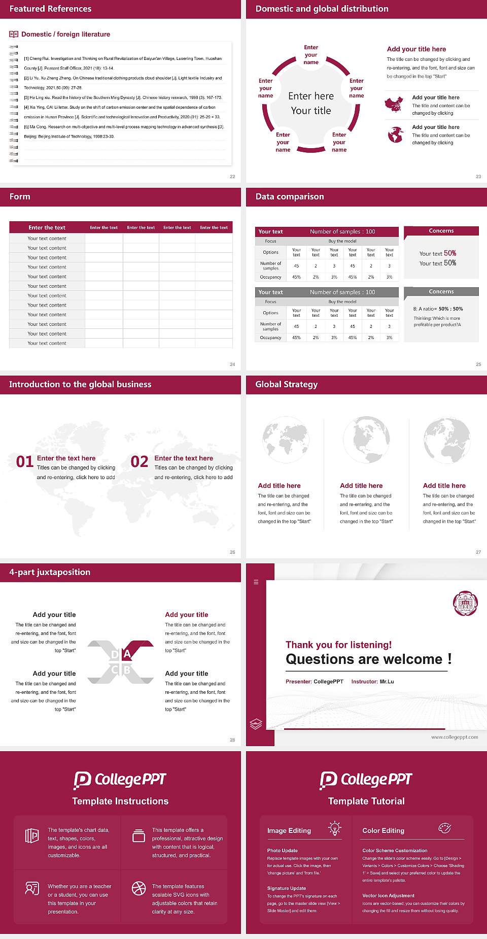 Duksung Women’s University Thesis Proposal/Graduation Defense PPT Template4:3 ratio PPT effect preview image4