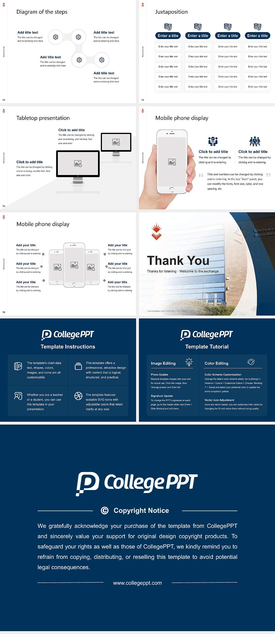 University of Sunderland Competition/Entrepreneurship Contest PPT Template4:3 ratio PPT effect preview image9