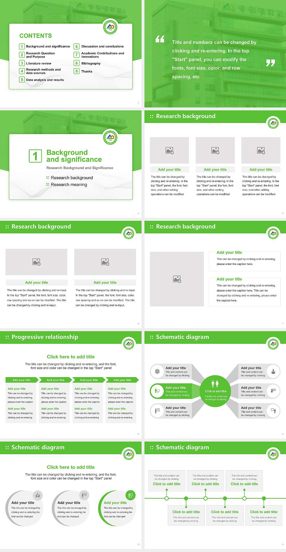 Songwon University Graduation Thesis Defense PPT Template4:3 ratio PPT effect preview image2