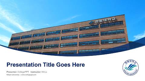 Hallym University Course/Courseware Creation PPT Template