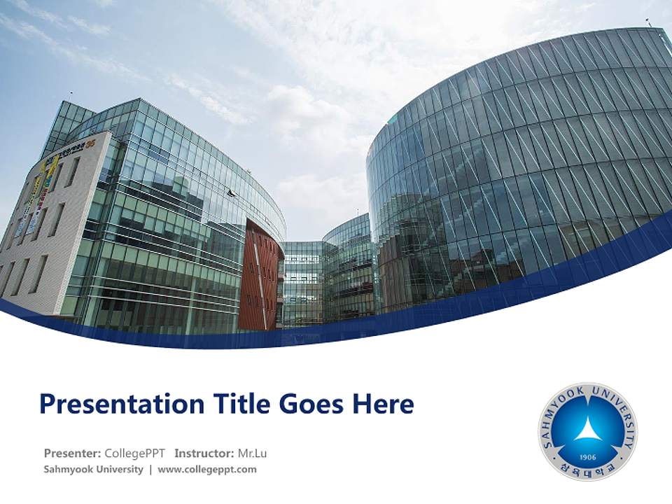 Sahmyook University Course/Courseware Creation PPT Template4:3 ratio PPT effect preview image5