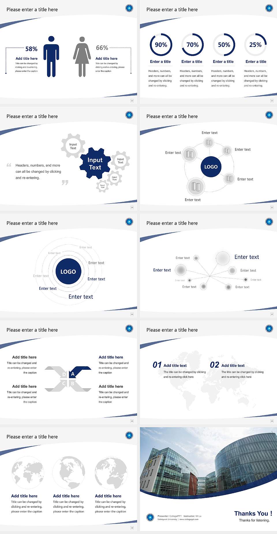 Sahmyook University Course/Courseware Creation PPT Template4:3 ratio PPT effect preview image4