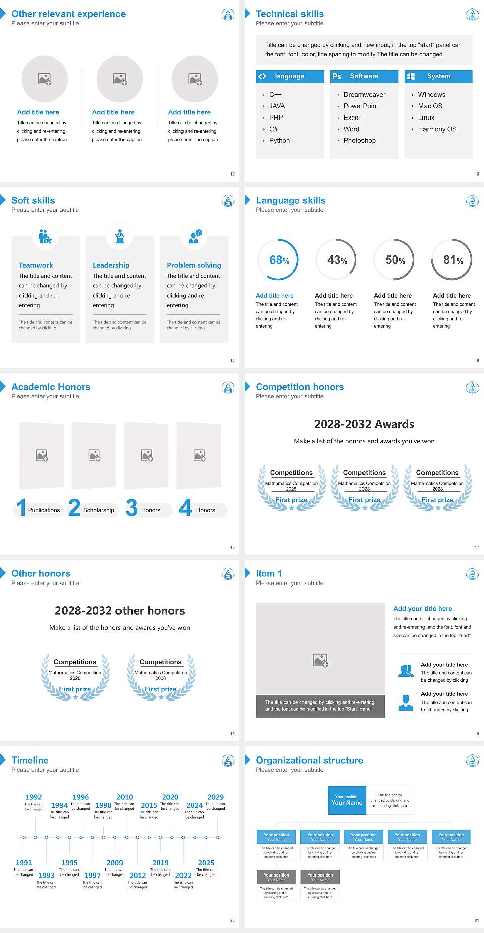 Korea National University of Education Resume PPT Template4:3 ratio PPT effect preview image3