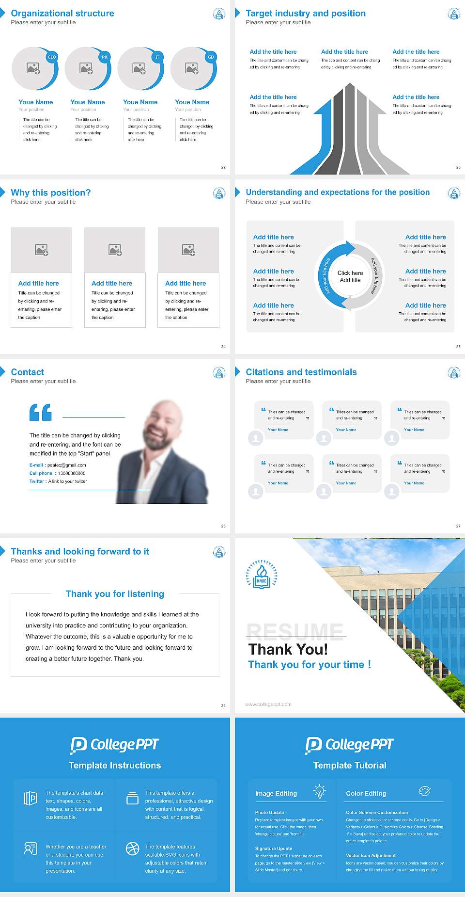 Korea National University of Education Resume PPT Template4:3 ratio PPT effect preview image4