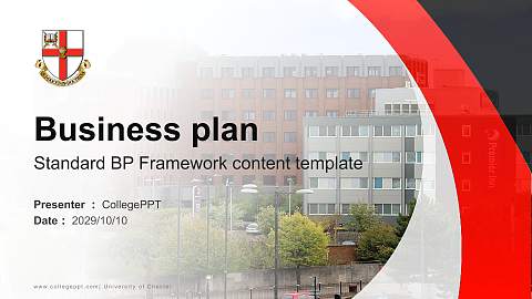 University of Chester Competition/Entrepreneurship Contest PPT Template