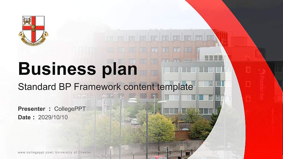 University of Chester Competition/Entrepreneurship Contest PPT Template16:9 ratio PPT effect preview image