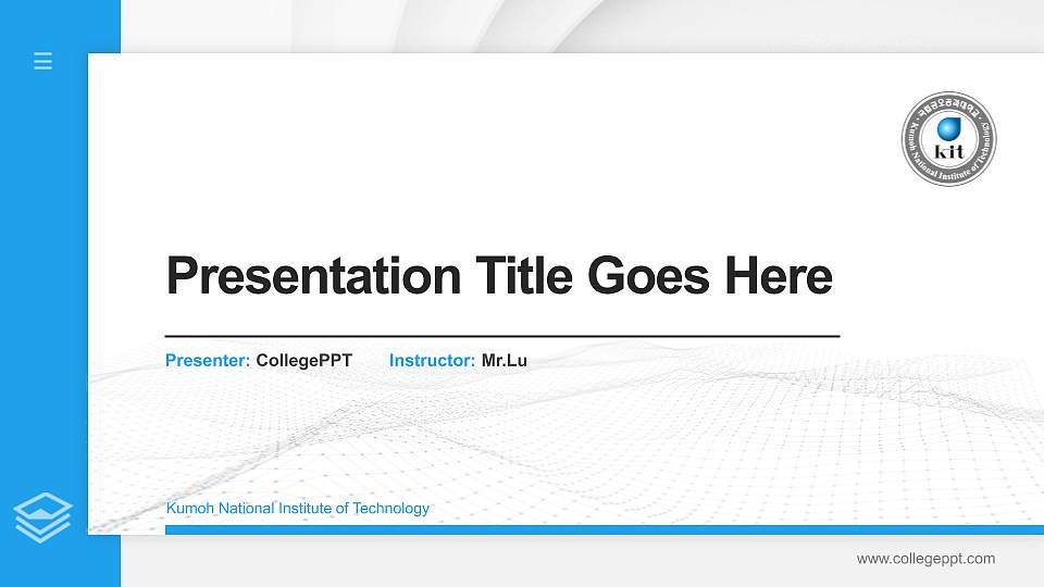 Kumoh National Institute of Technology Thesis Proposal/Graduation Defense PPT Template16:9 ratio PPT effect preview image