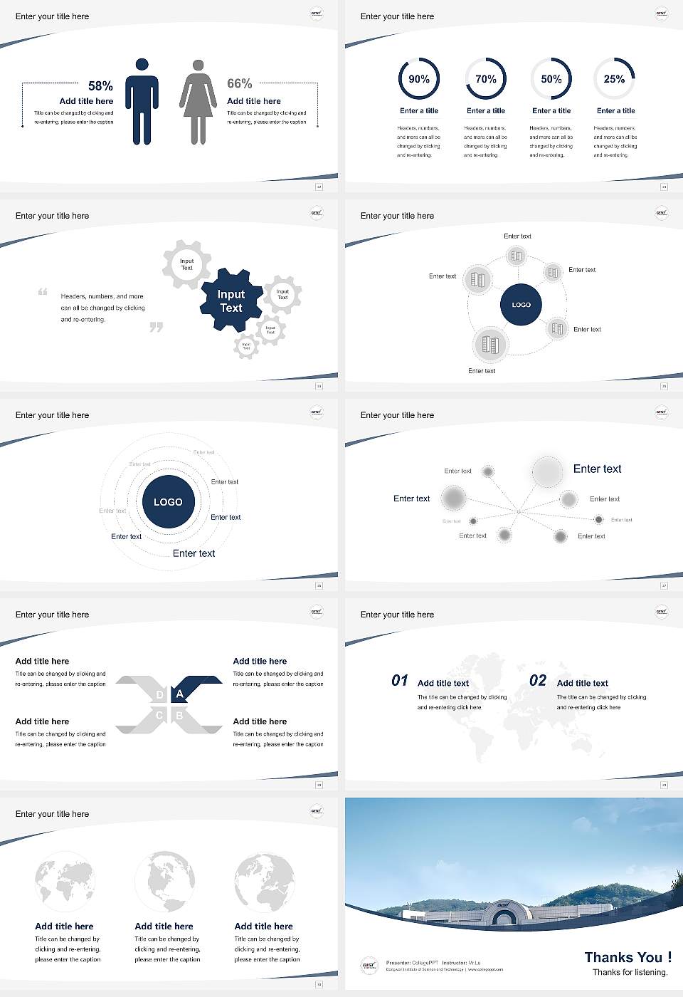 Dongwon Institute of Science and Technology Course/Courseware Creation PPT Template16:9 ratio PPT effect preview image4