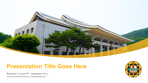 Joong-ang Sangha University Course/Courseware Creation PPT Template