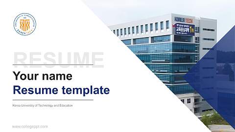 Korea University of Technology and Education Resume PPT Template