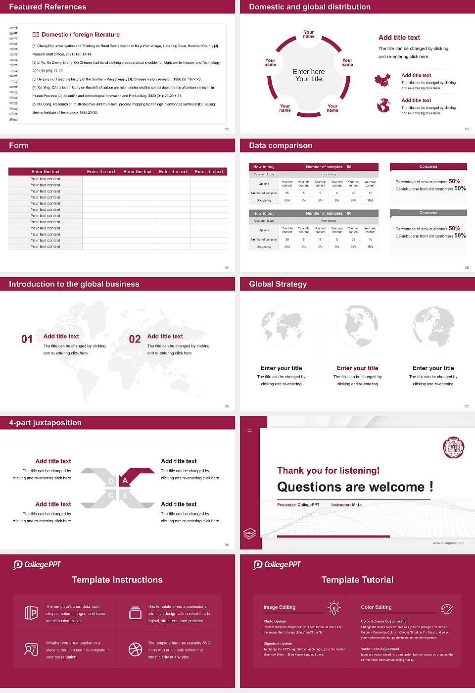 Duksung Women’s University Thesis Proposal/Graduation Defense PPT Template16:9 ratio PPT effect preview image4
