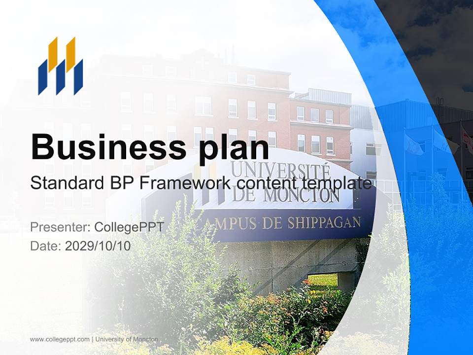 University of Moncton Competition/Entrepreneurship Contest PPT Template4:3 ratio PPT effect preview image9