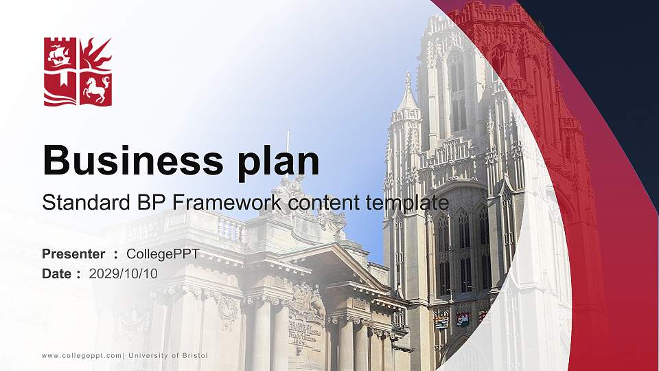 University of Bristol Competition/Entrepreneurship Contest PPT Template16:9 ratio PPT effect preview image