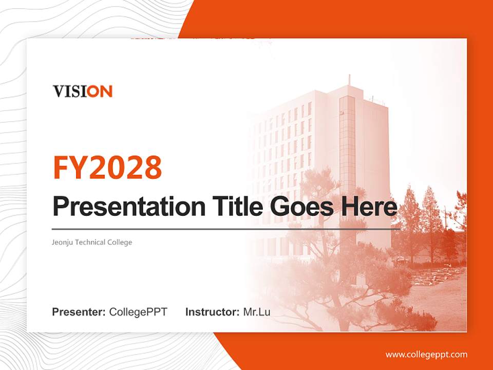 Jeonju Technical College Academic Presentation/Research Findings Report PPT Template4:3 ratio PPT effect preview image5