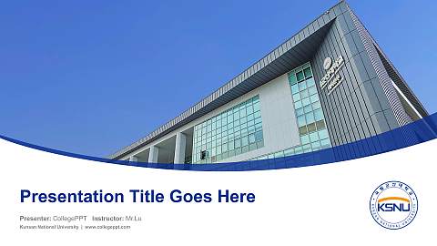 Kunsan National University Course/Courseware Creation PPT Template