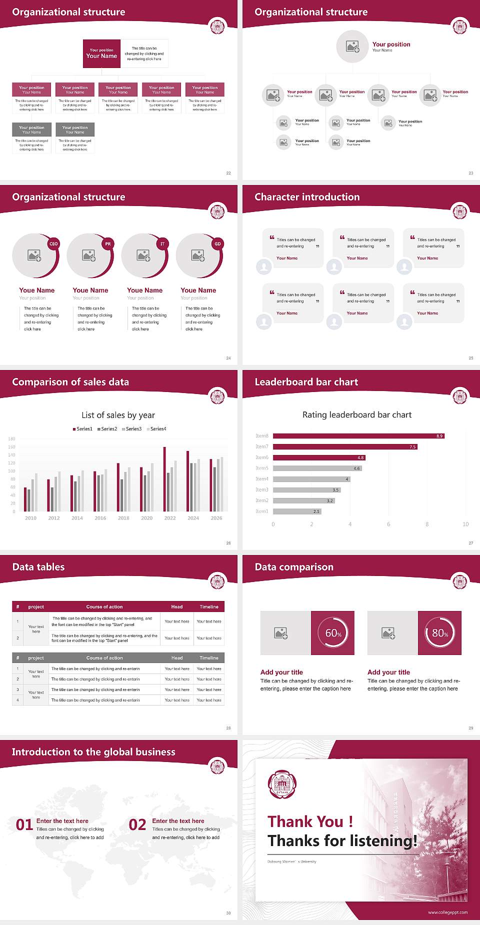 Duksung Women’s University Academic Presentation/Research Findings Report PPT Template4:3 ratio PPT effect preview image4