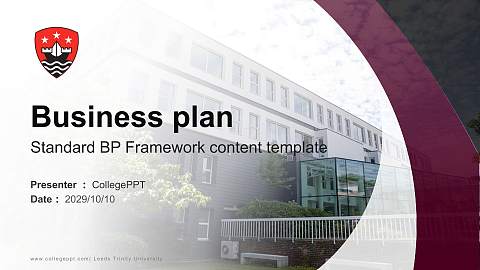 Leeds Trinity University Competition/Entrepreneurship Contest PPT Template