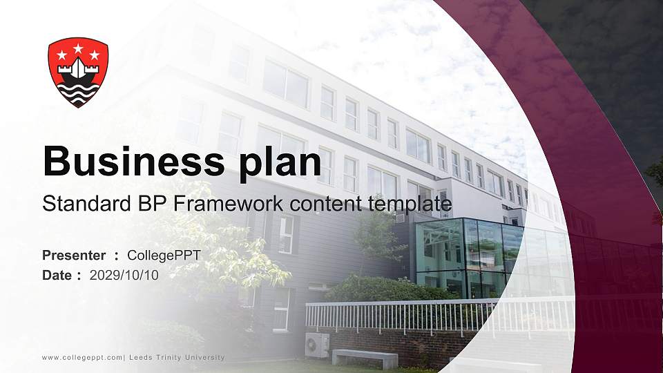 Leeds Trinity University Competition/Entrepreneurship Contest PPT Template16:9 ratio PPT effect preview image