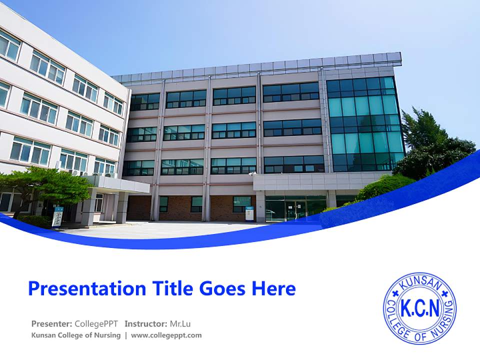 Kunsan College of Nursing Course/Courseware Creation PPT Template4:3 ratio PPT effect preview image5