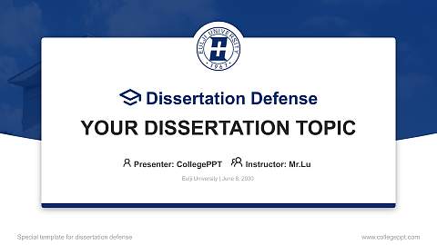 Eulji University Graduation Thesis Defense PPT Template