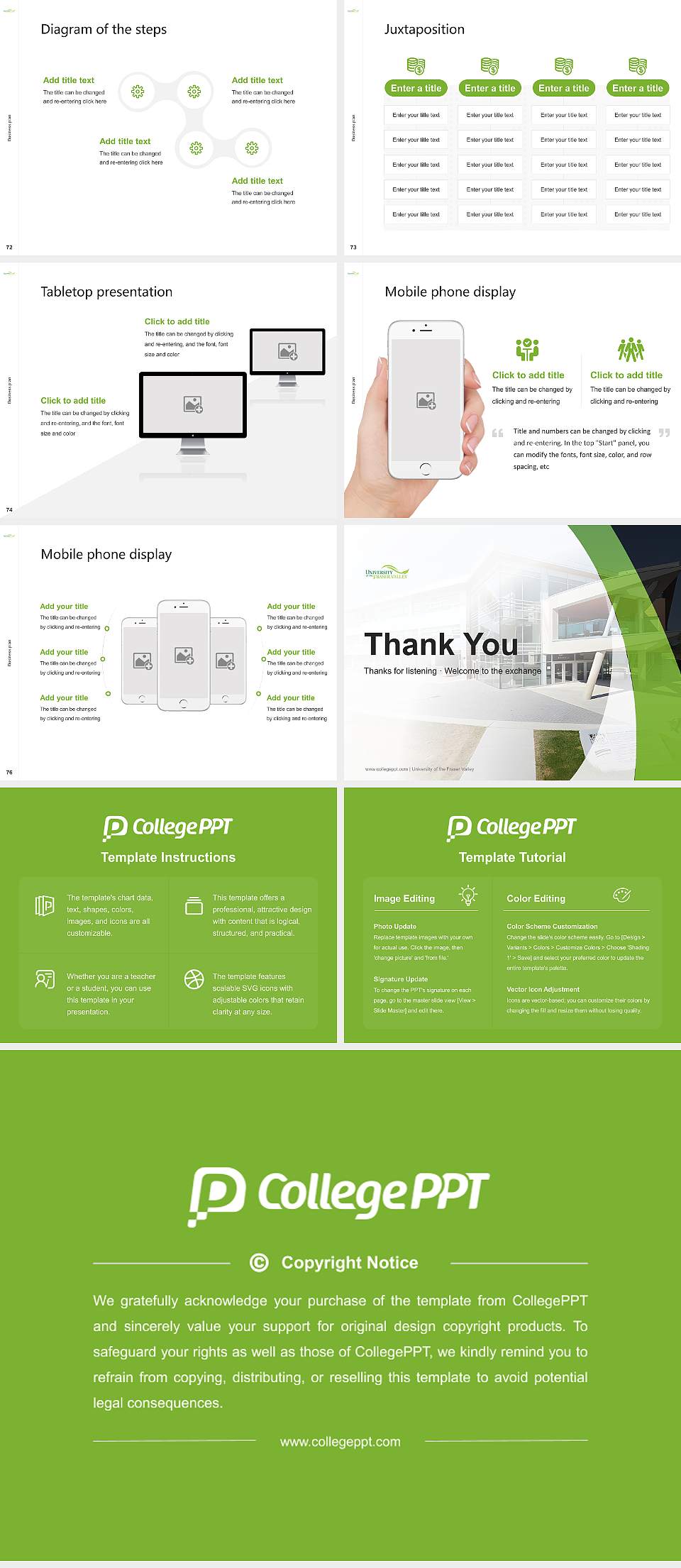 University of the Fraser Valley Competition/Entrepreneurship Contest PPT Template4:3 ratio PPT effect preview image9