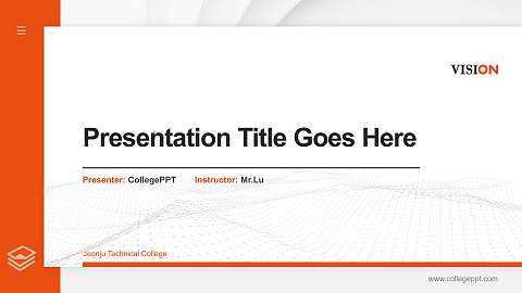 Jeonju Technical College Thesis Proposal/Graduation Defense PPT Template