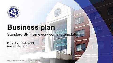 Mokpo Catholic University Competition/Entrepreneurship Contest PPT Template