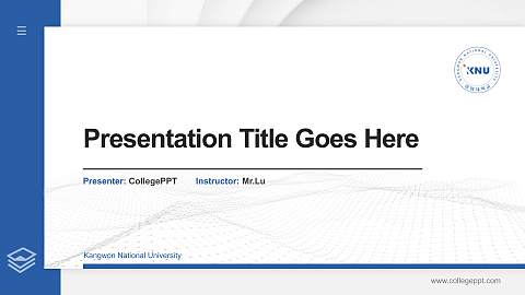 Kangwon National University Thesis Proposal/Graduation Defense PPT Template