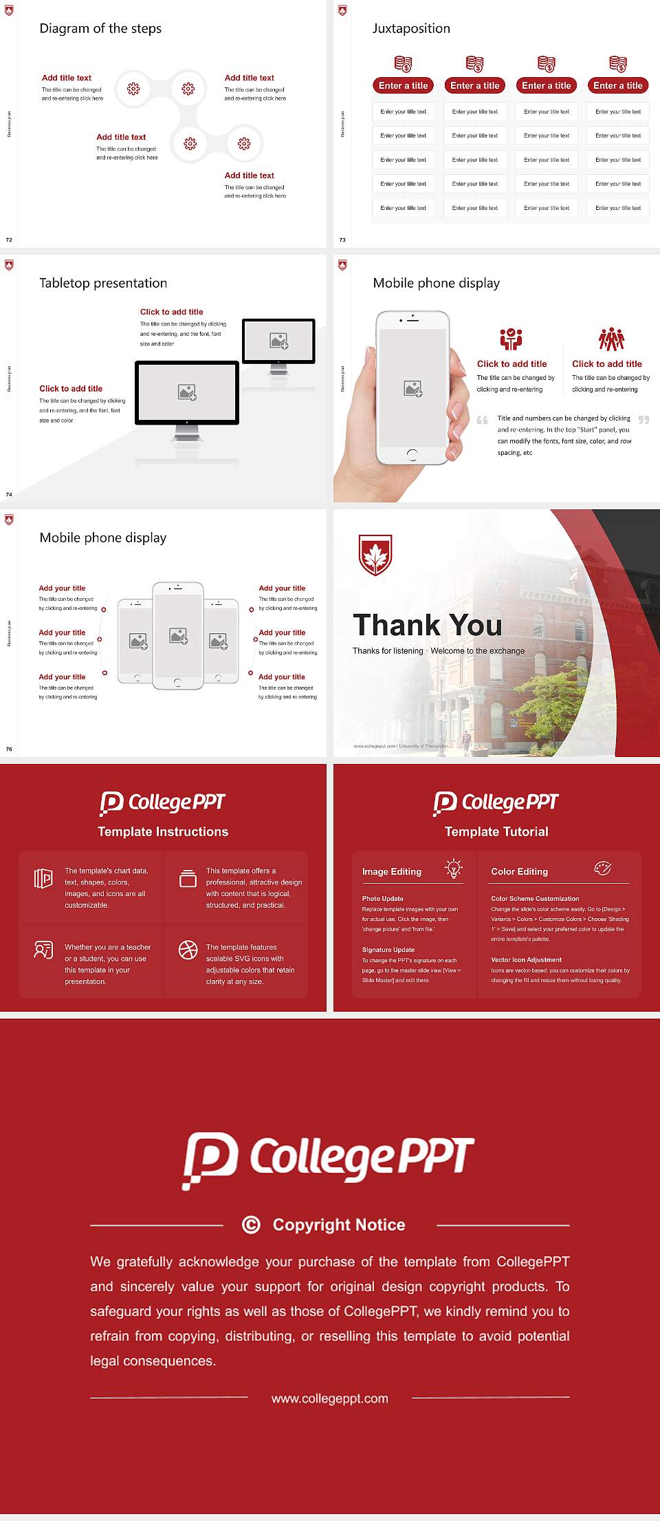 University of Fredericton Competition/Entrepreneurship Contest PPT Template4:3 ratio PPT effect preview image9