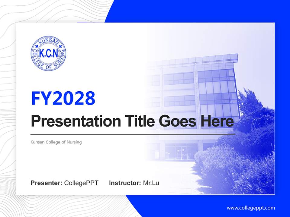 Kunsan College of Nursing Academic Presentation/Research Findings Report PPT Template4:3 ratio PPT effect preview image5