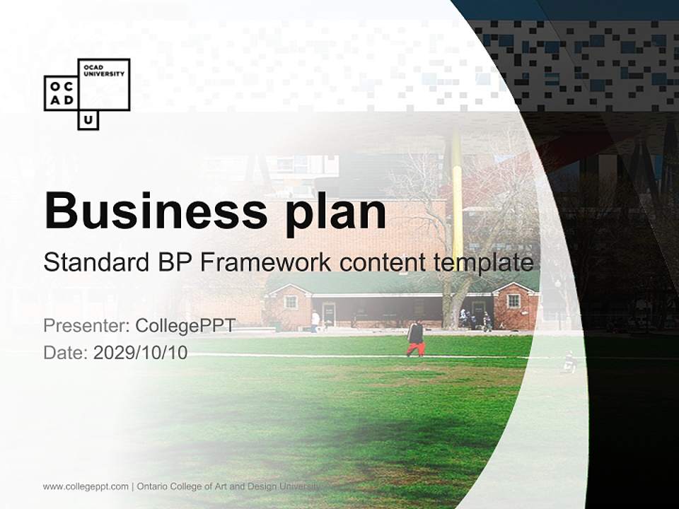 Ontario College of Art and Design University Competition/Entrepreneurship Contest PPT Template4:3 ratio PPT effect preview image9