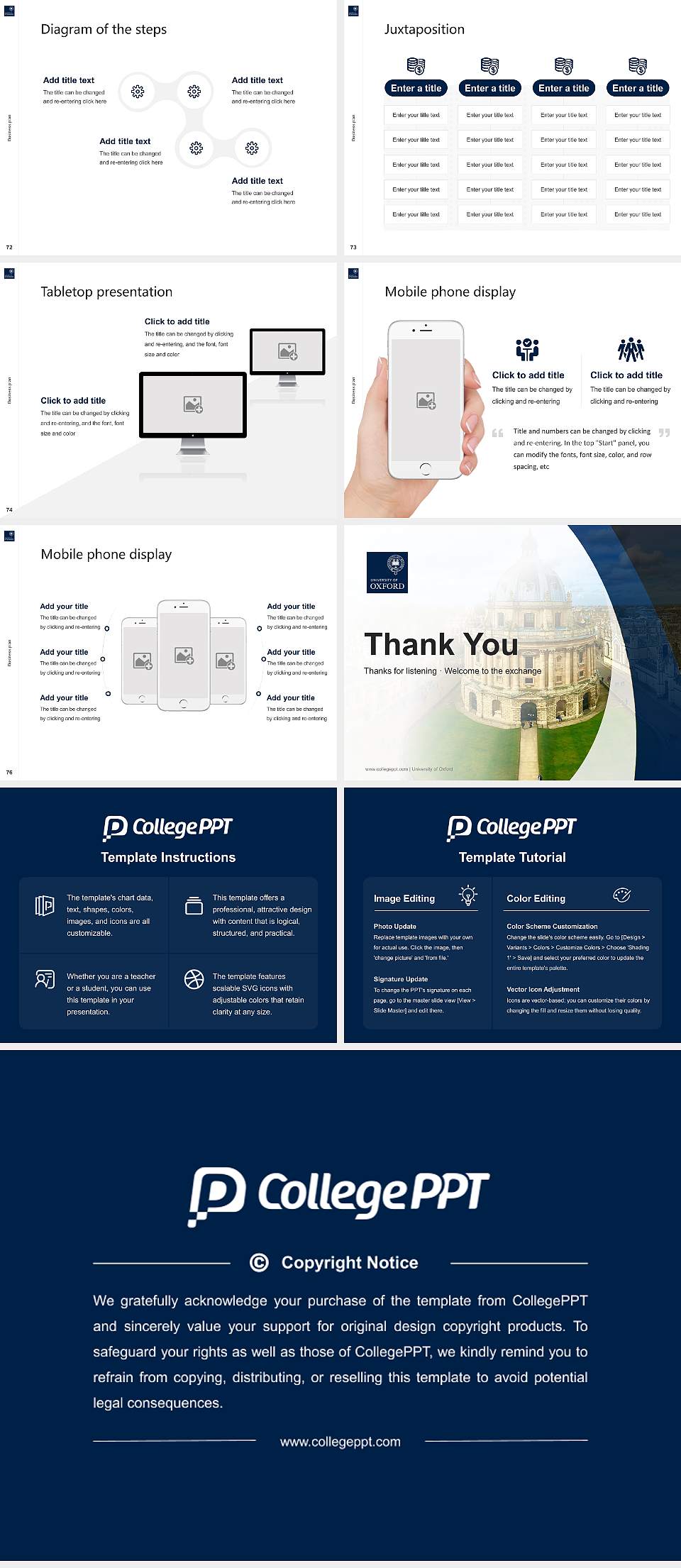 University of Oxford Competition/Entrepreneurship Contest PPT Template4:3 ratio PPT effect preview image9