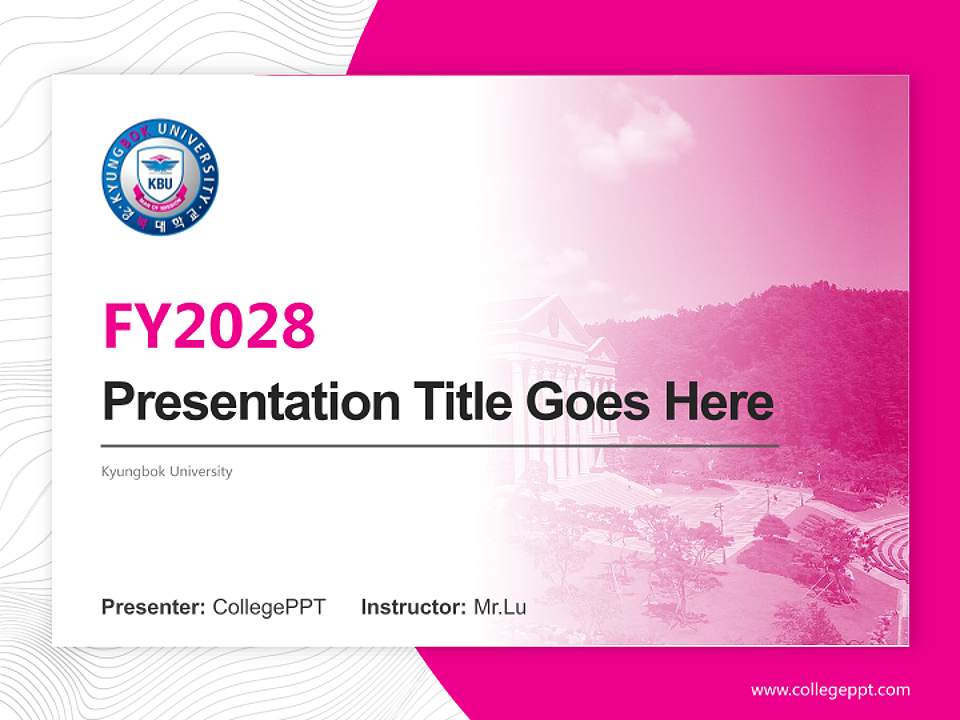 Kyungbok University Academic Presentation/Research Findings Report PPT Template4:3 ratio PPT effect preview image5