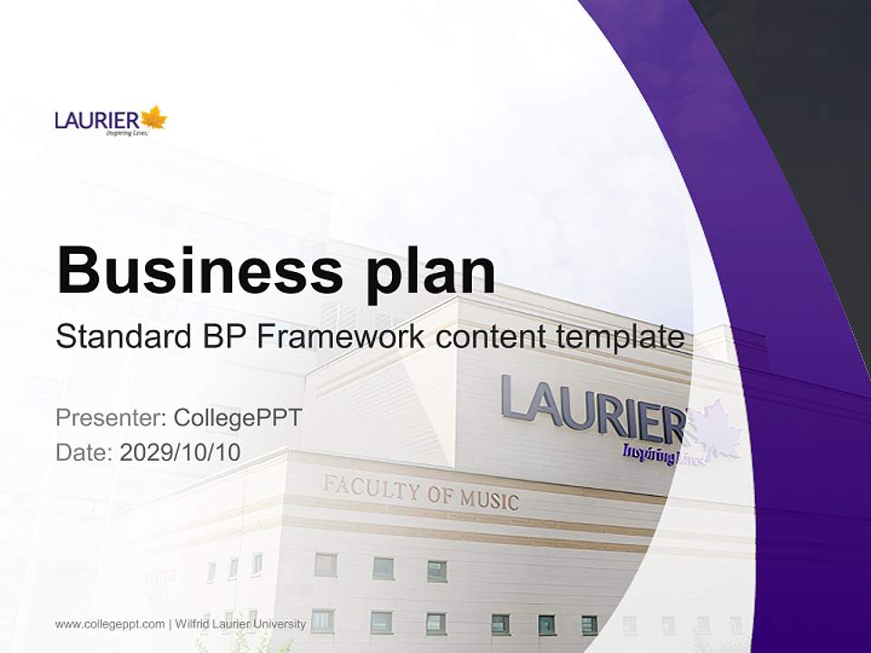 Wilfrid Laurier University Competition/Entrepreneurship Contest PPT Template4:3 ratio PPT effect preview image9