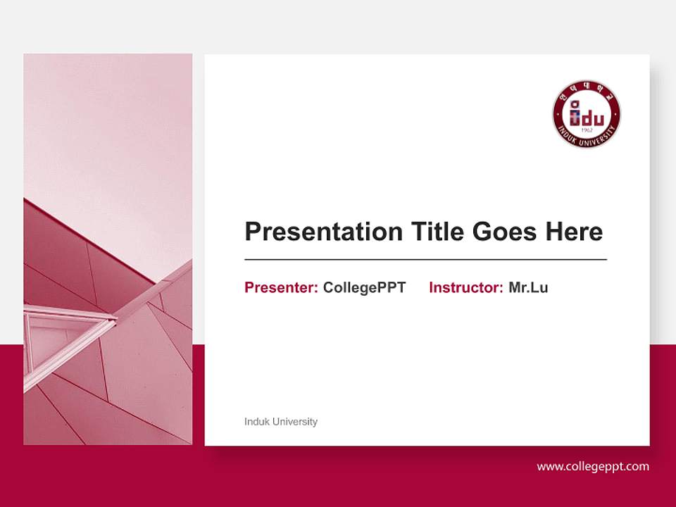 Induk University General Purpose PPT Template4:3 ratio PPT effect preview image6