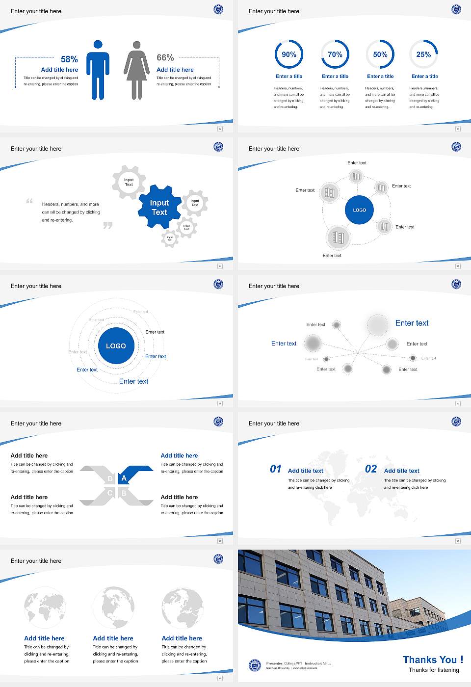 Semyung University Course/Courseware Creation PPT Template16:9 ratio PPT effect preview image4