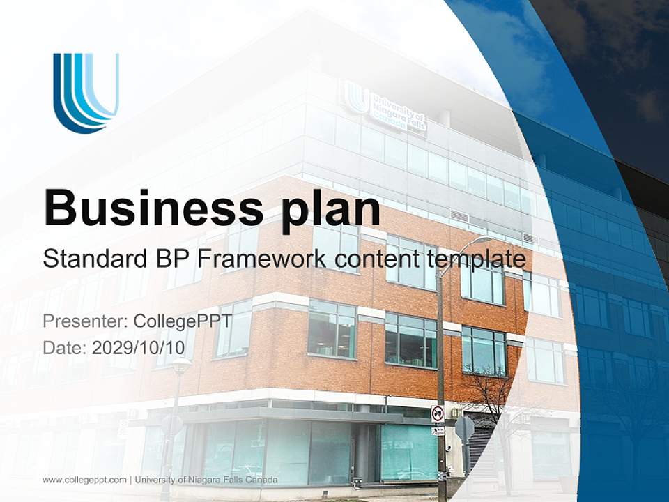 University of Niagara Falls Canada Competition/Entrepreneurship Contest PPT Template4:3 ratio PPT effect preview image9