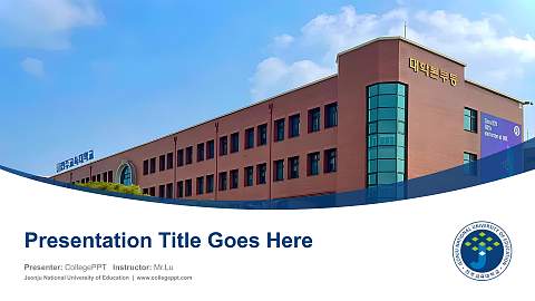 Jeonju National University of Education Course/Courseware Creation PPT Template