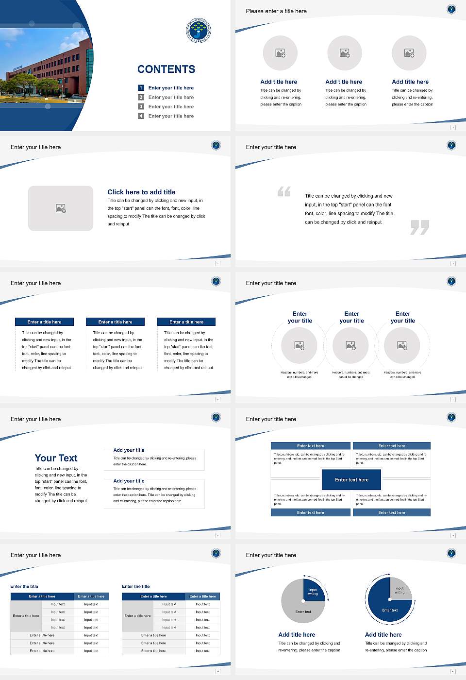 Jeonju National University of Education Course/Courseware Creation PPT Template16:9 ratio PPT effect preview image2