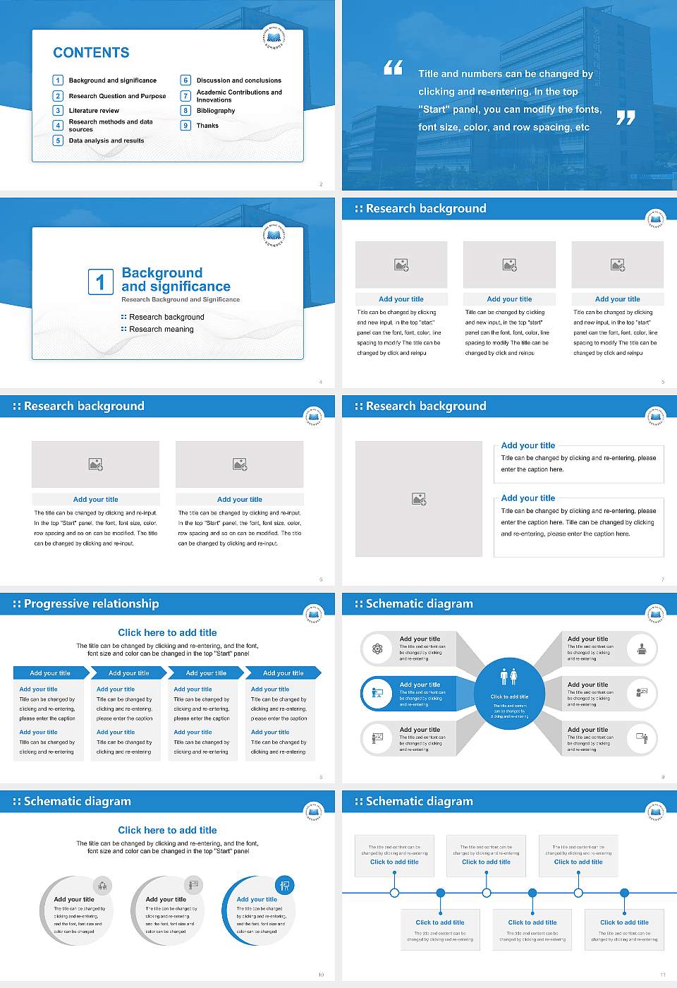 Dongyang Mirae University Graduation Thesis Defense PPT Template16:9 ratio PPT effect preview image2