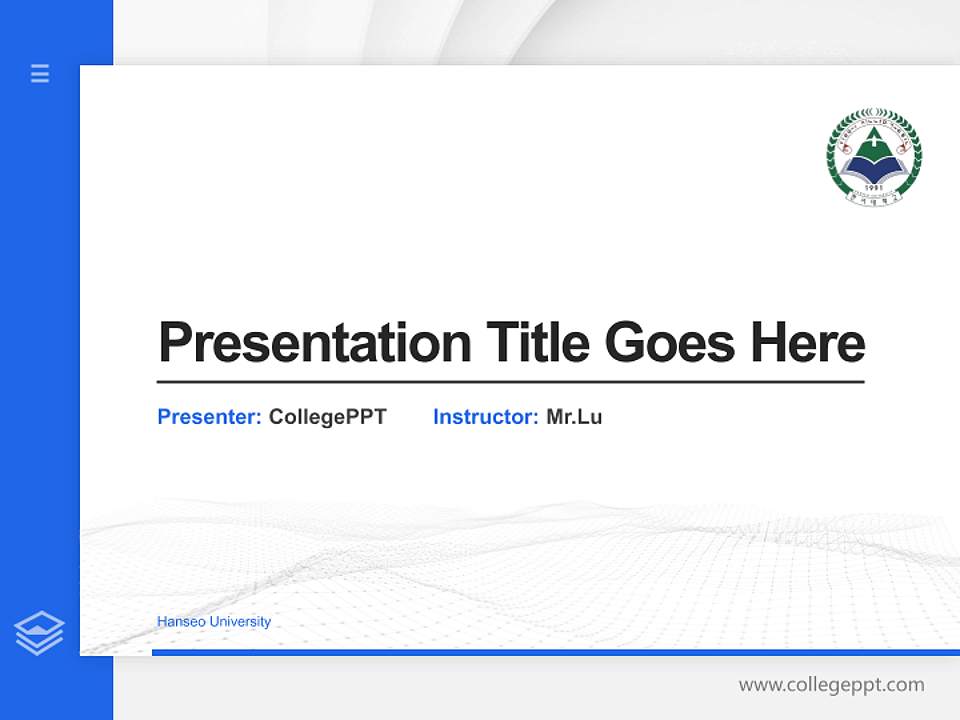 Hanseo University Thesis Proposal/Graduation Defense PPT Template4:3 ratio PPT effect preview image5